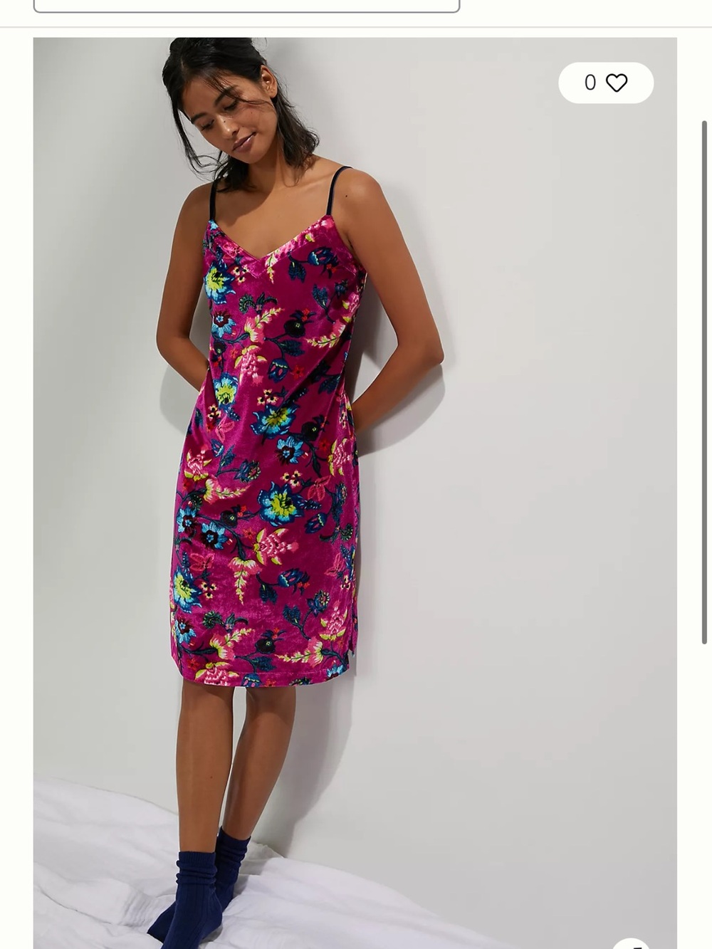 NWT Anthropologie Shania Velvet Slip Mini Dress